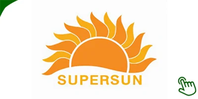 Supersun brand logo for button